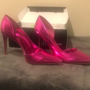 Metallic Fuchsia Pumps